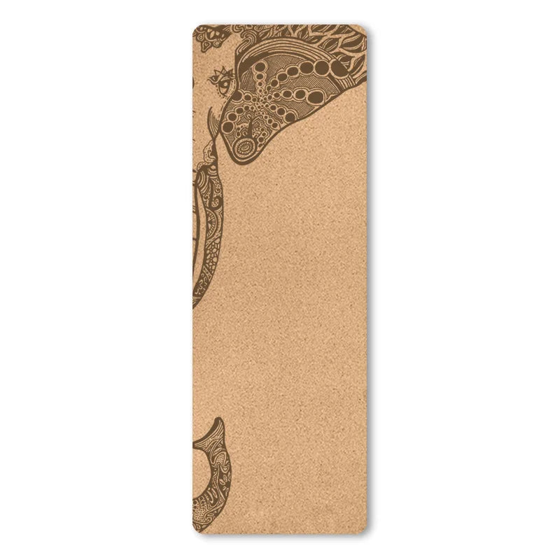 Non-Slip Cork Printed Yoga Mat