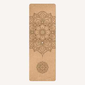 Non-Slip Cork Printed Yoga Mat
