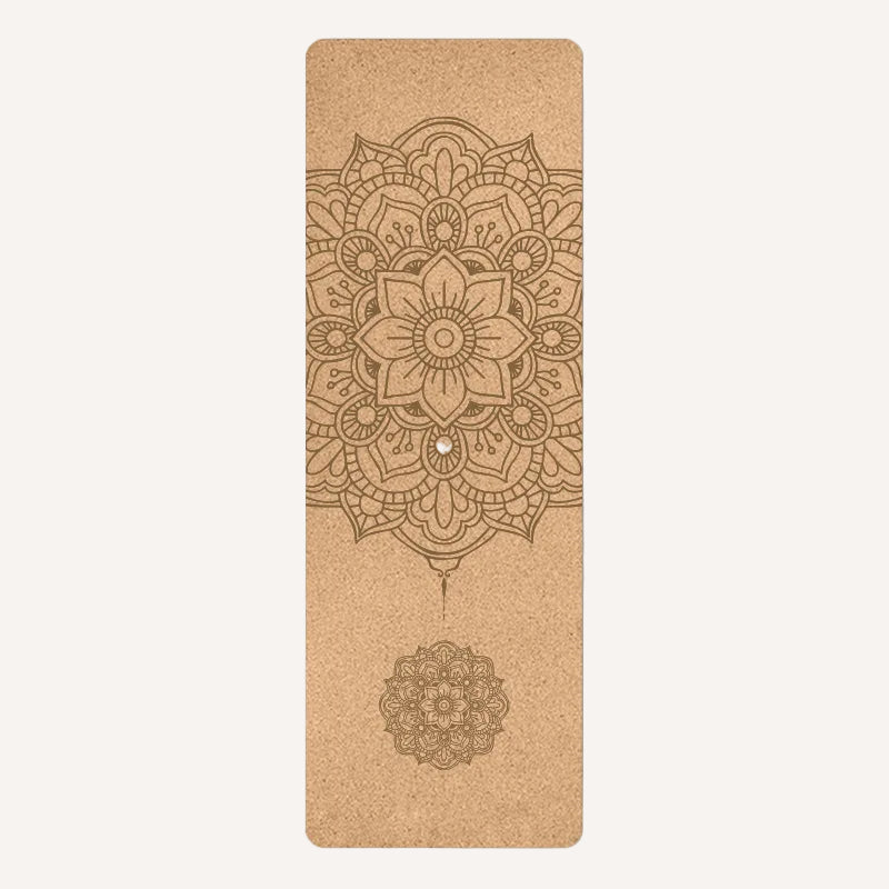 Non-Slip Cork Printed Yoga Mat